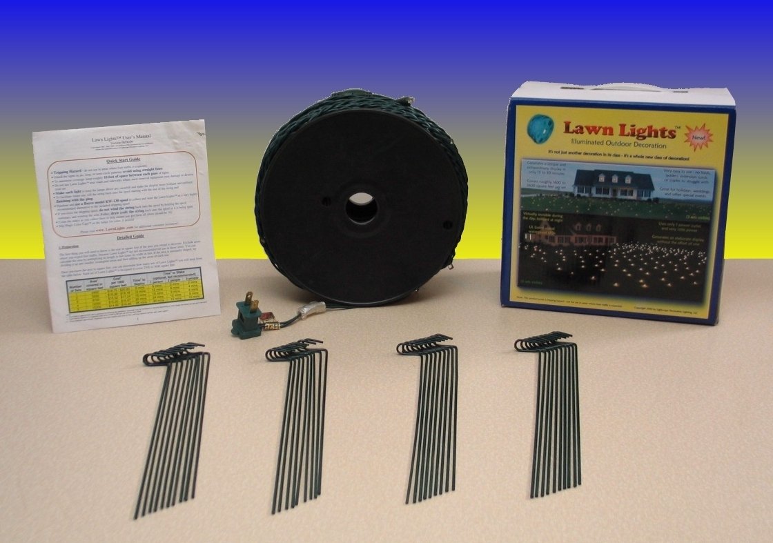 LAWN LIGHTS scale comparison with a person to show spacing and size context
