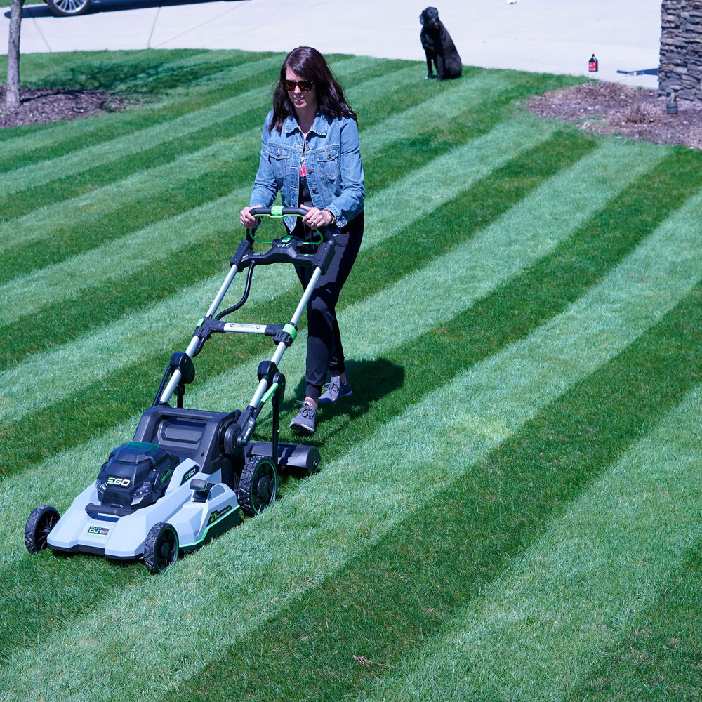 Lawn Stryper grooved roller close-up showing consistent stripe performance