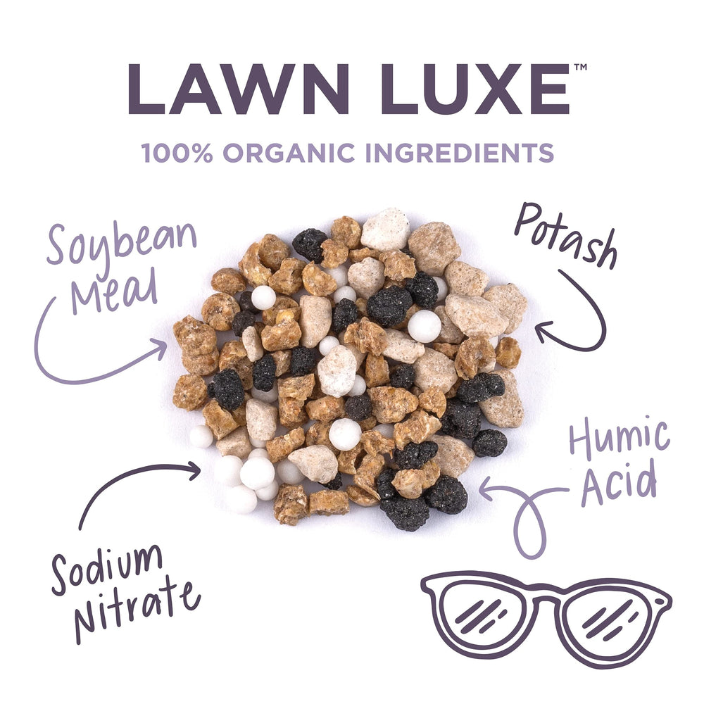 Lawnbox granule texture close-up showing uniform granules for even feeding