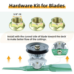 Lawneagle blade thickness close-up for durability and reduced vibration