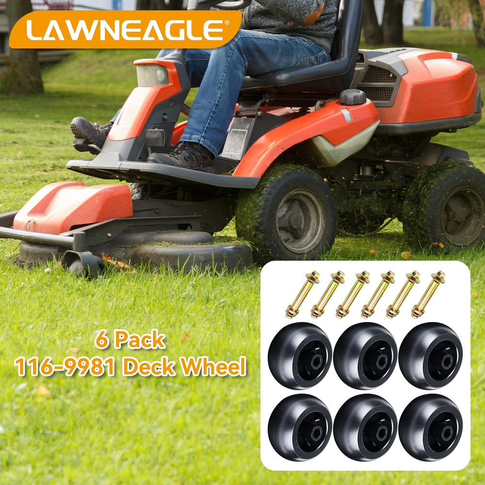 Lawneagle close-up of roller surface showing durable finish and smooth rotation benefit