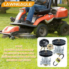 Lawneagle close-up of double-sealed bearing showing long-lasting lubrication retention