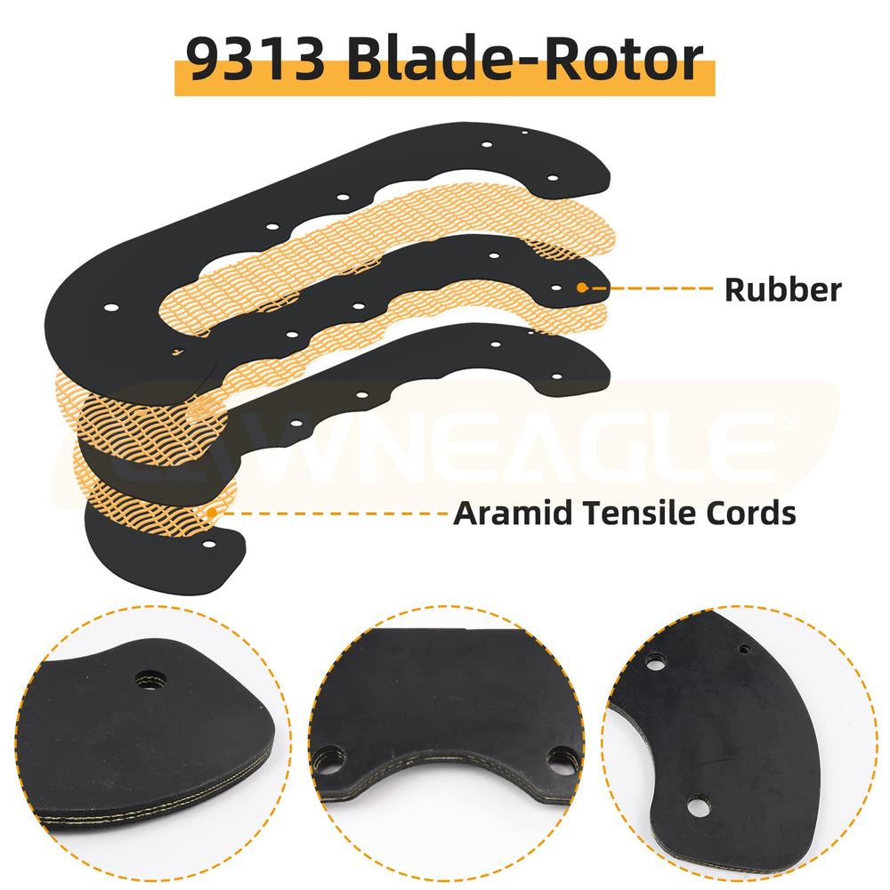 Lawneagle drive belt detail showing rib profile for secure, slip-resistant power transfer