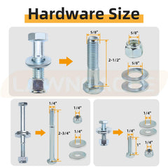 Lawneagle detailed view of adjustable mounting arms for customizable fit