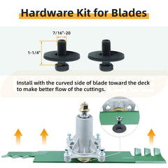 Lawneagle side profile showing blade angle for better lift