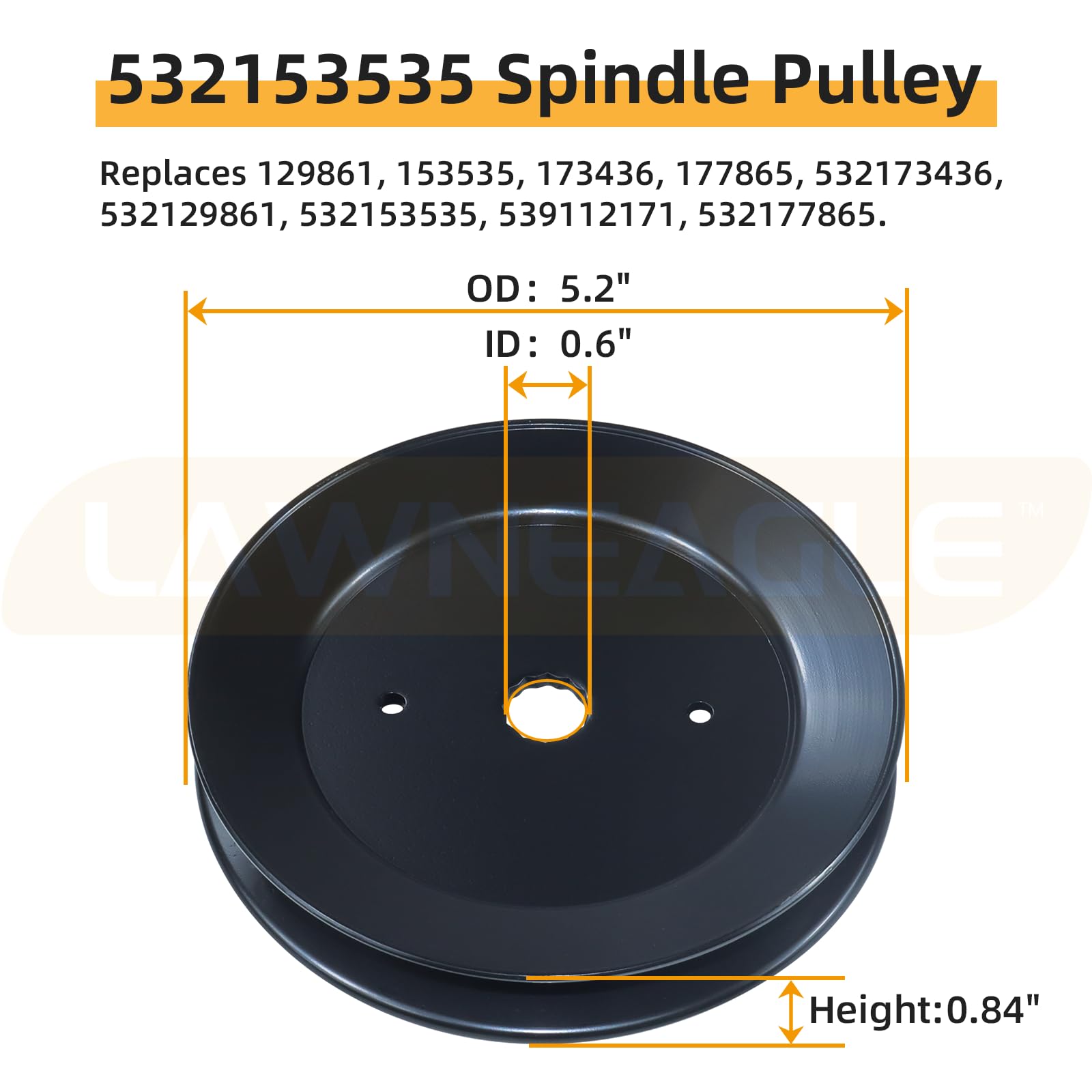 Lawneagle spindle installed on mower deck demonstrating restored smooth cutting