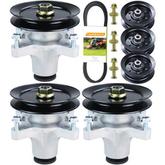 Lawneagle spindle kit front packaging showing all included parts and quick install benefit