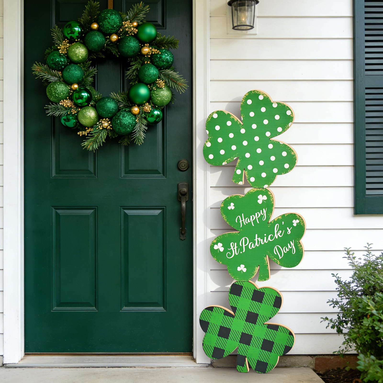 LawnIdyll sign placed on a porch creating a seasonal welcome that boosts holiday charm
