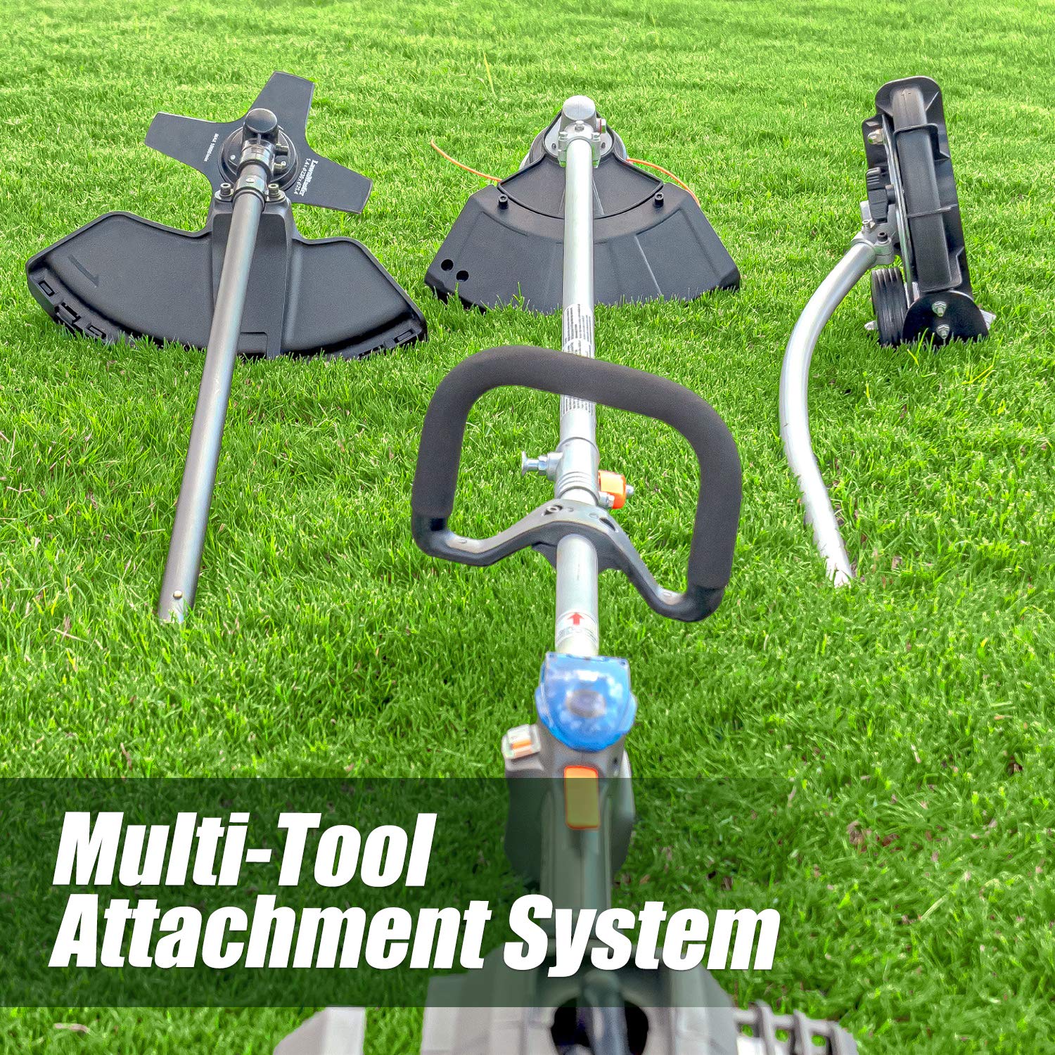 LawnMaster adjustable assist handle for reduced user fatigue and comfort