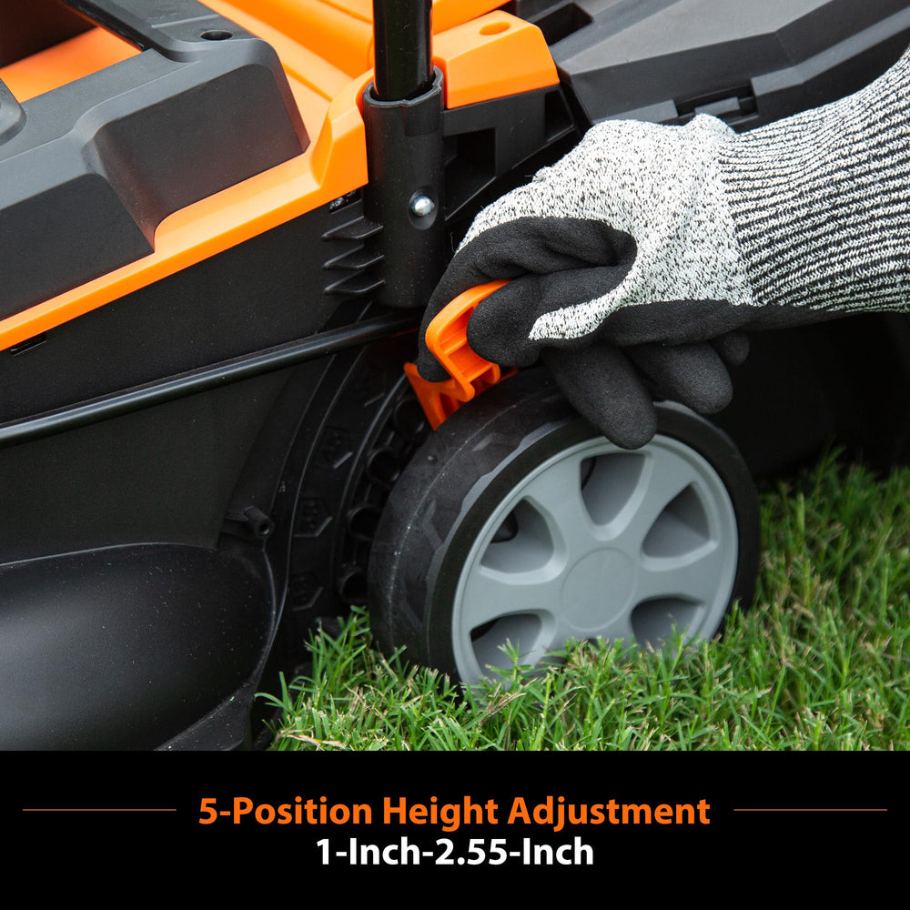 LawnMaster battery mounted on tool demonstrating cordless convenience