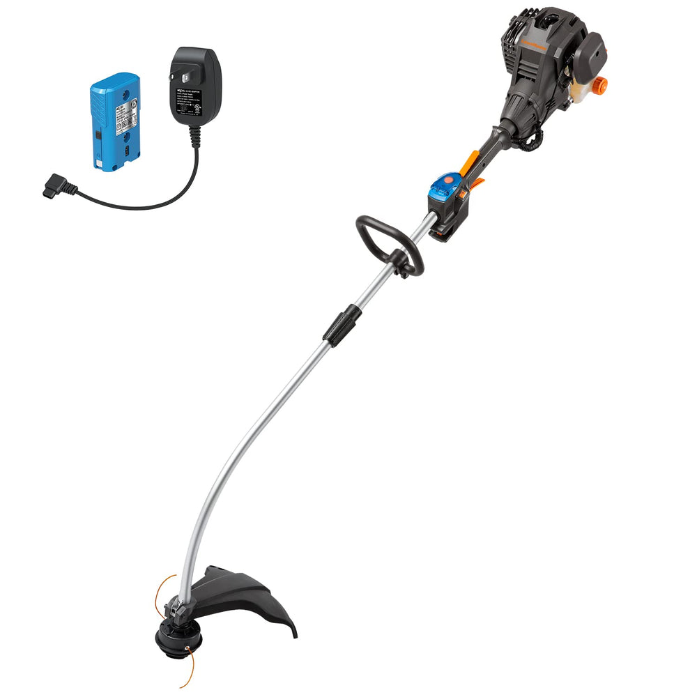 LawnMaster front view showing full trimmer and cutting head for easy identification