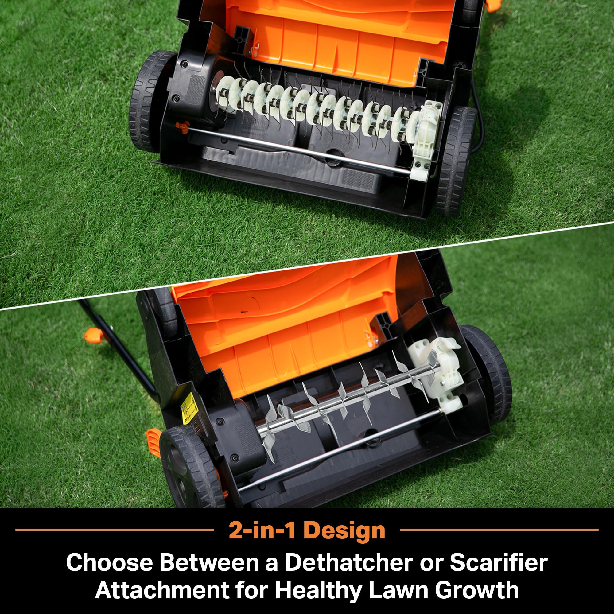 LawnMaster GV1212B folded handles for compact storage and space saving