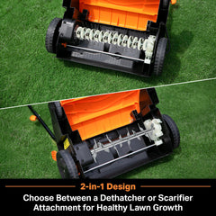 LawnMaster GV1212B folded handles for compact storage and space saving