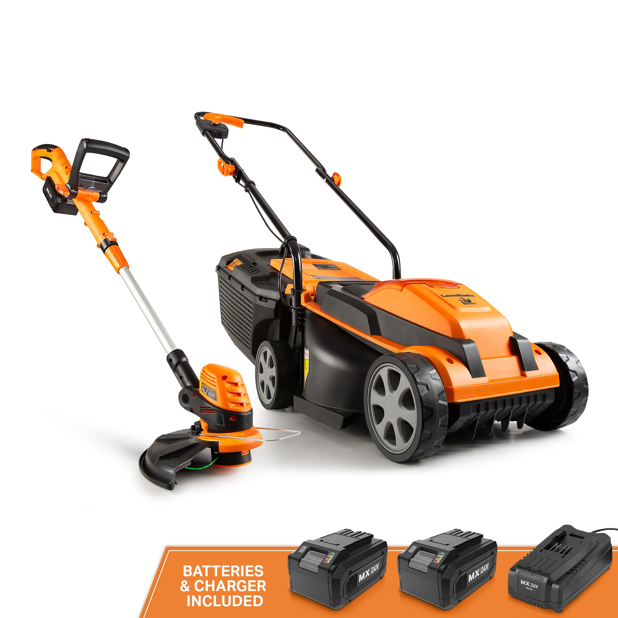 LawnMaster in use mowing a small lawn for quick homeowner cleanup