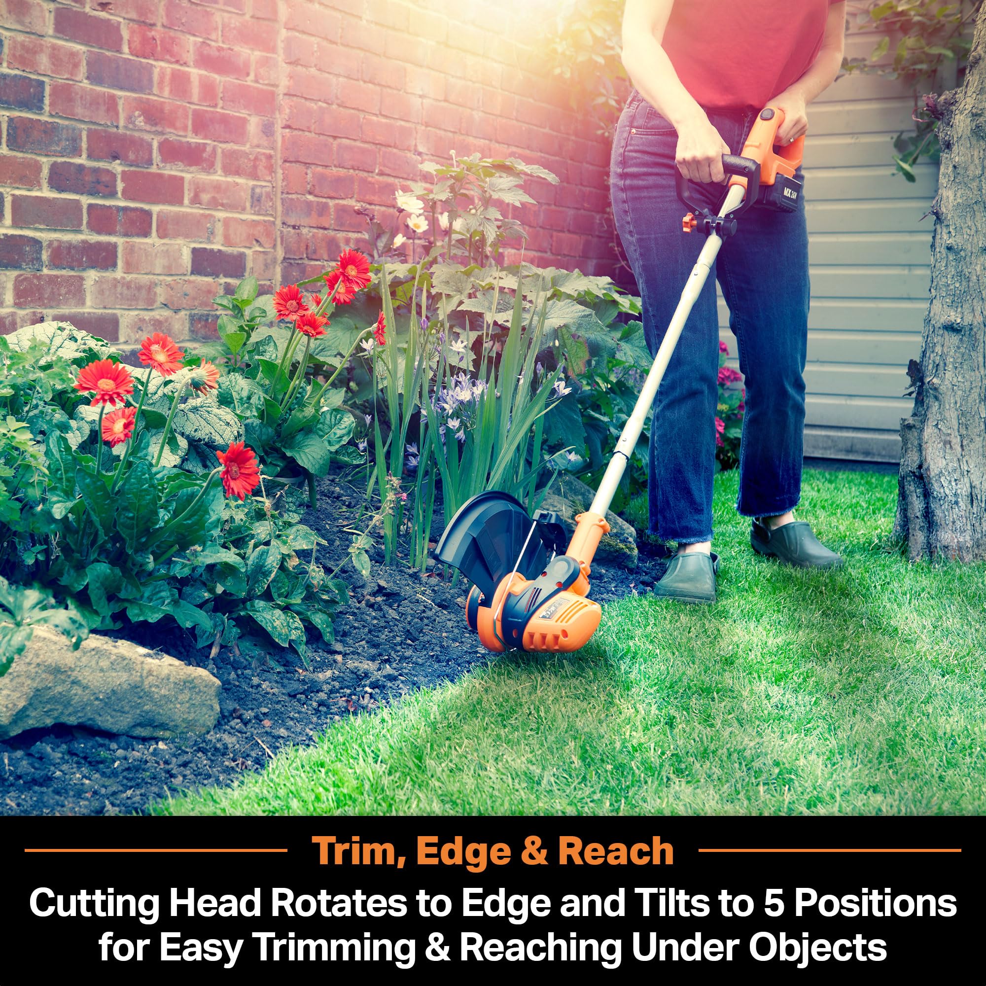 LawnMaster magnetic strip with pegs demonstrating no-dig exclusion benefit