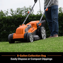 LawnMaster side profile highlighting lightweight frame and easy push