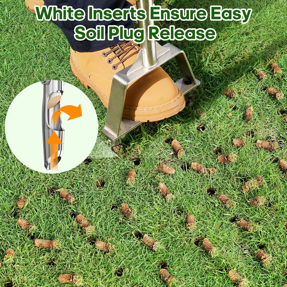 LawnVigor ergonomic non-slip handle closeup for improved comfort and control