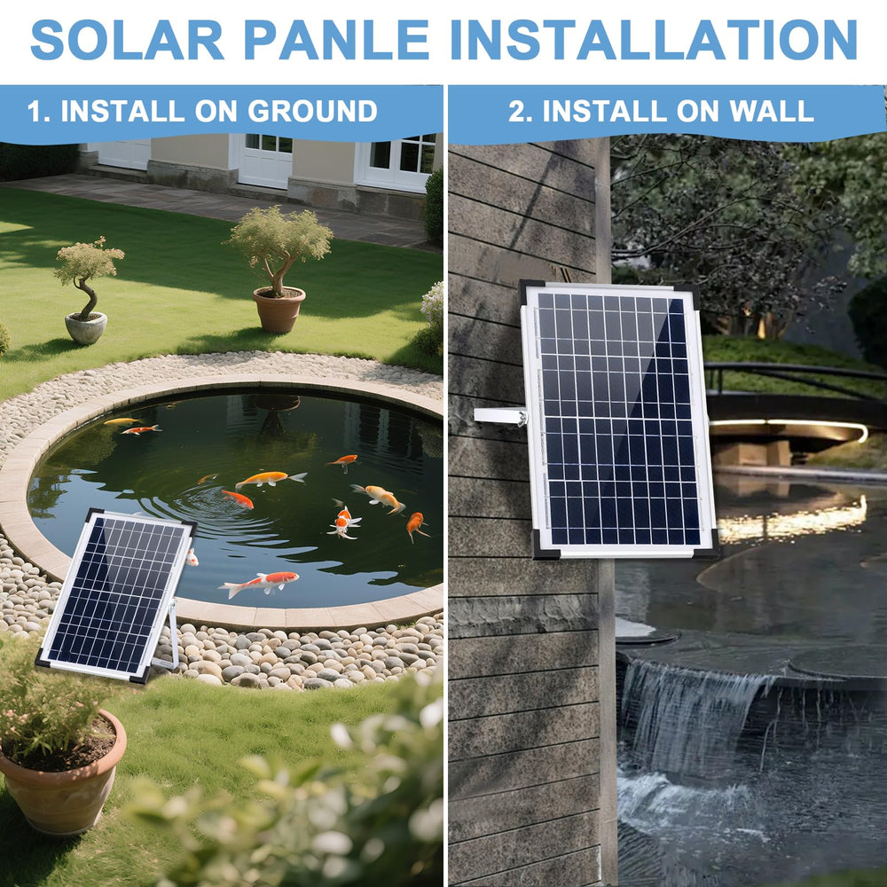LAWOHO solar panel mounted on stake in garden maximizing sun exposure benefit