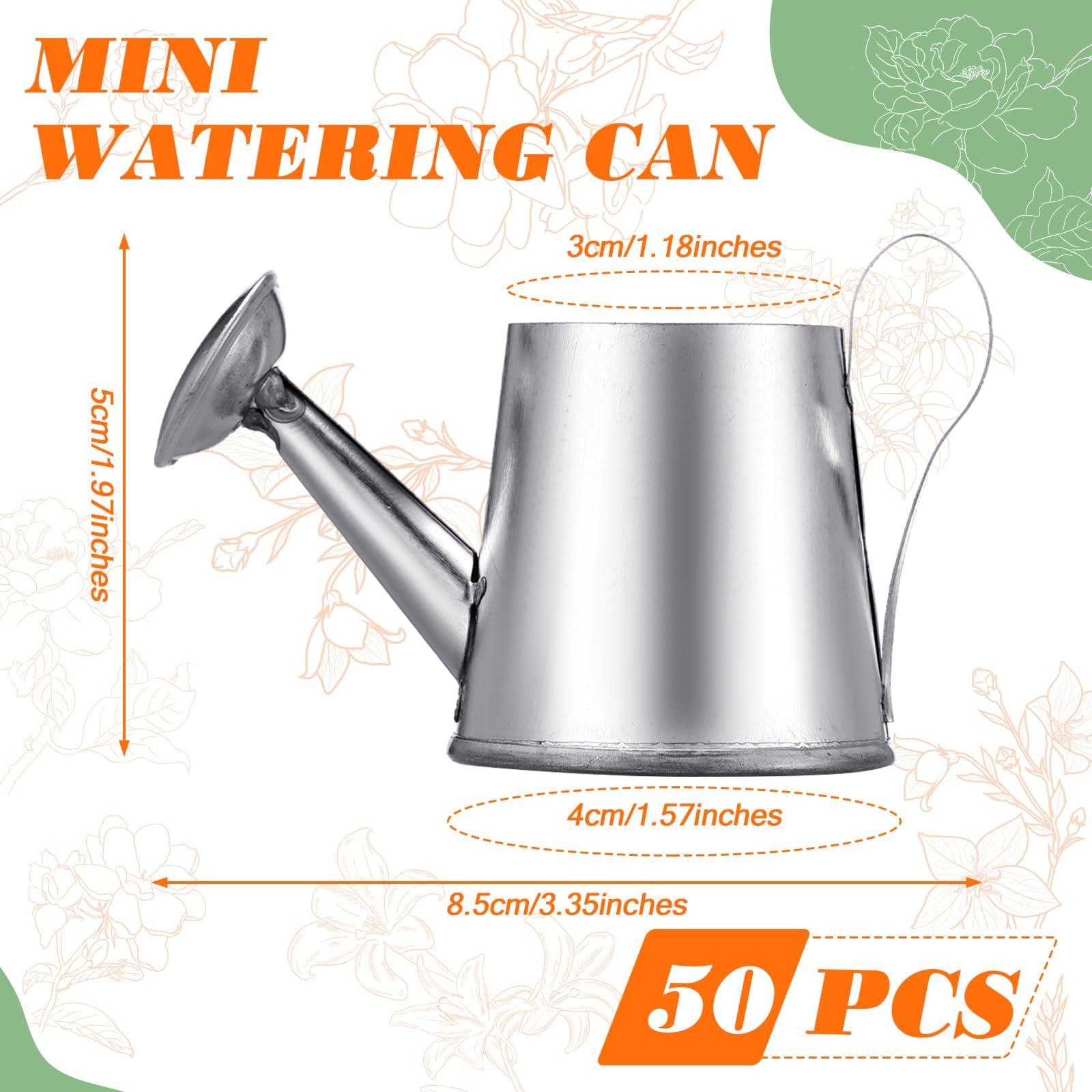 Layhit mini watering can spout close-up highlighting galvanized detail and durability