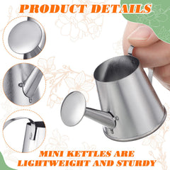Layhit mini watering can size comparison next to a coin showing scale and portability