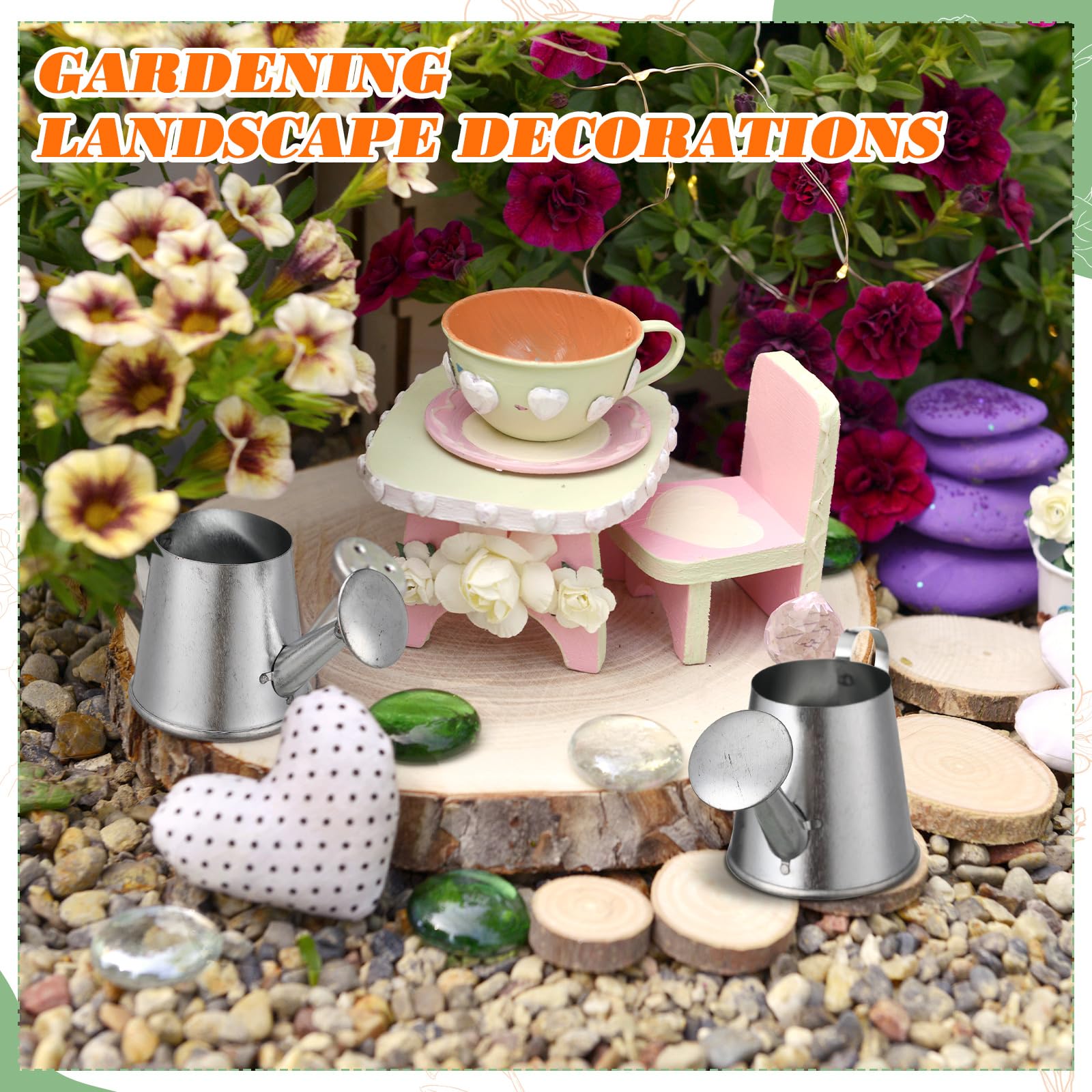 Layhit mini watering can used as table decor at a wedding showing themed versatility