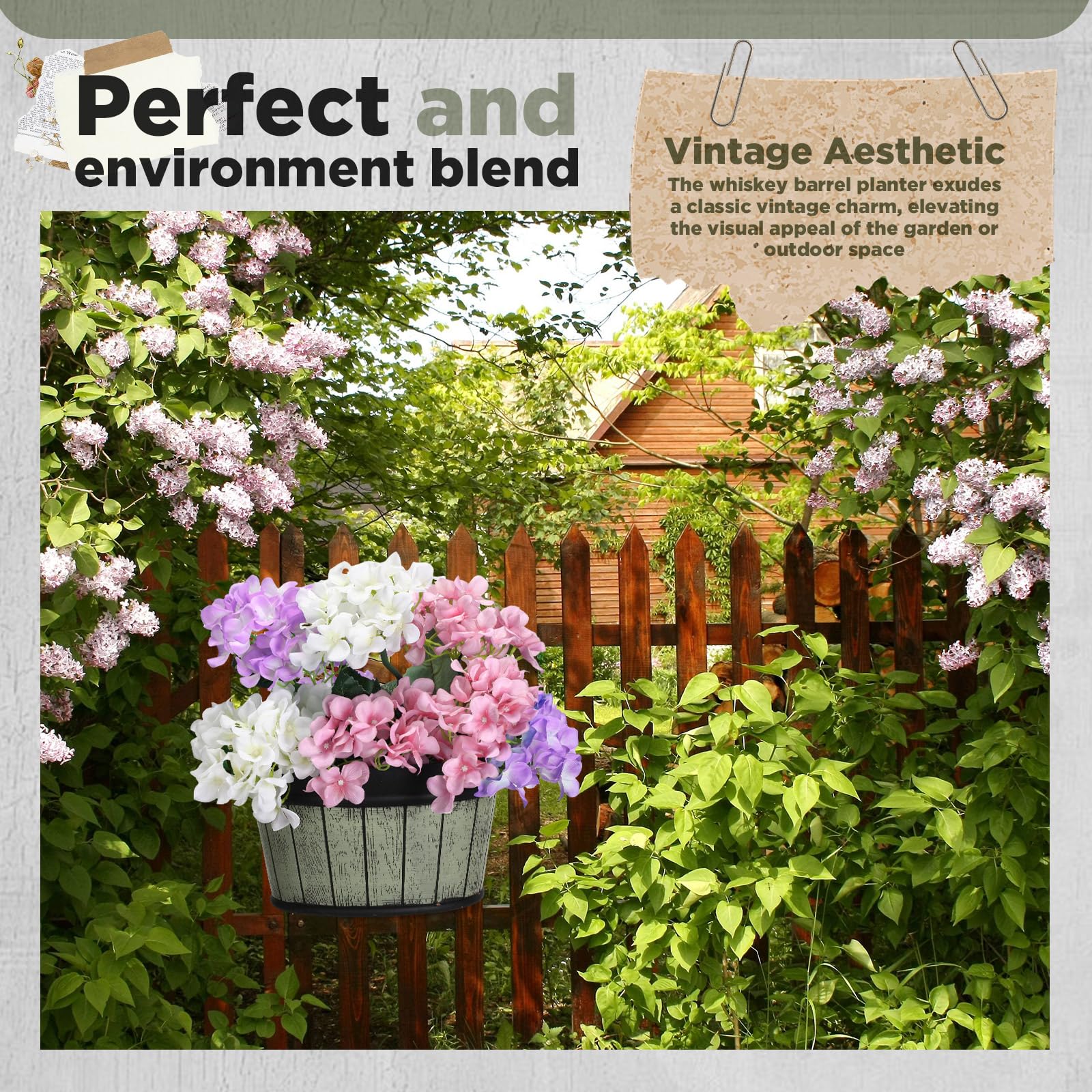 Layhit mounted on fence demonstrating easy installation and vertical gardening