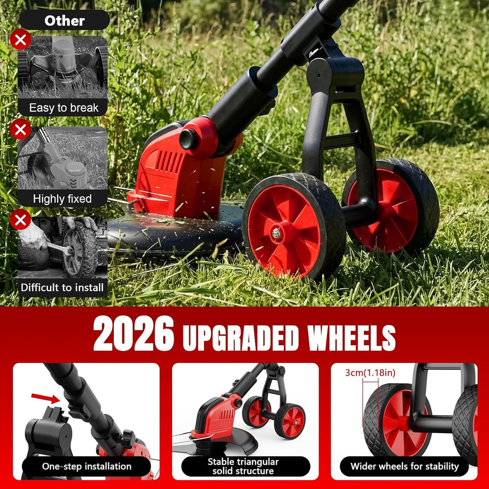 Lazenry wheel and base photo demonstrating improved stability while cutting