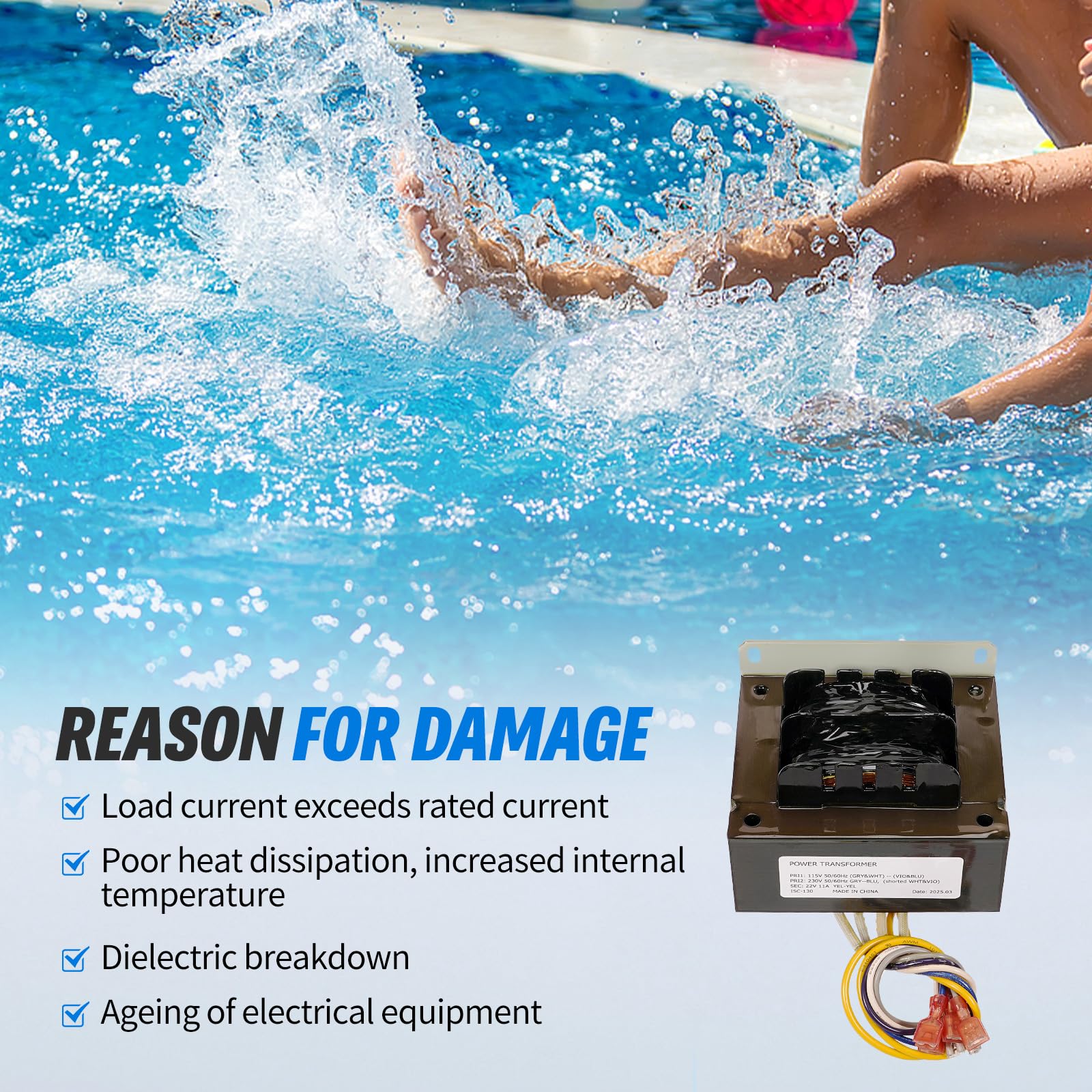 Lazenta transformer packaging and label showing model GLX-XFMR and replacement part info