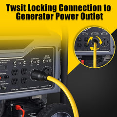 LAZMUMI cable in use between generator and manual transfer switch for safe power transfer