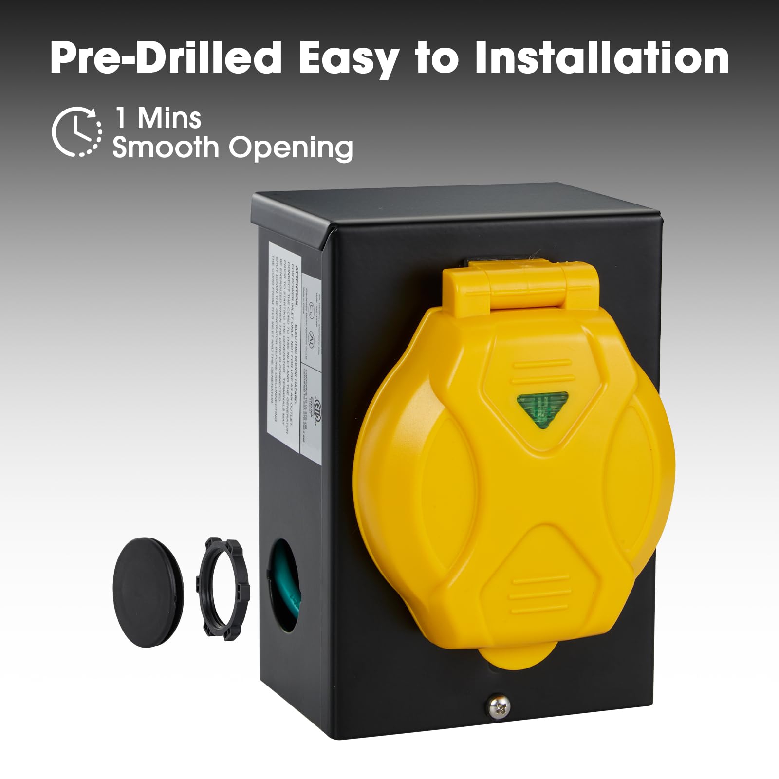 LAZMUMI inlet box pre-drilled access showing easy wiring and maintenance benefit