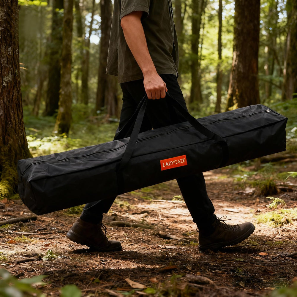 Lazy Daze packed in carry bag demonstrating portable storage and easy transport