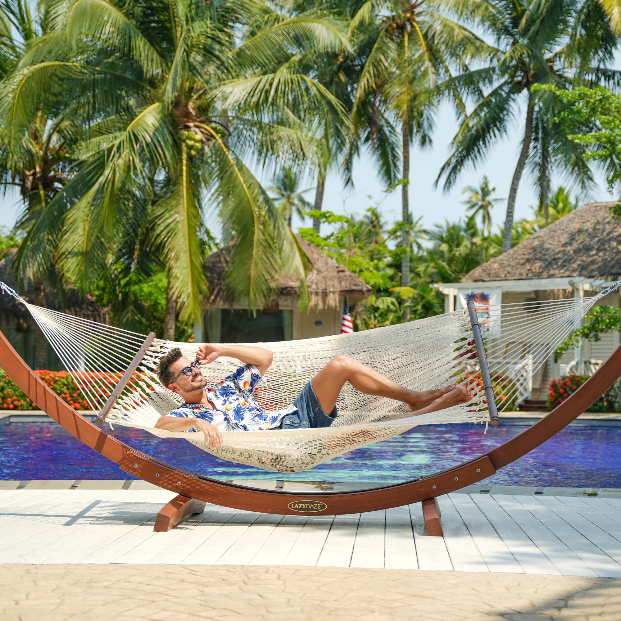 Lazy Daze folded hammock in storage, easy to store and protect longevity