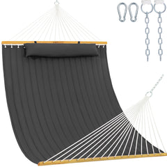 Lazy Daze front view of full two-person hammock showing roomy bed and spreader bar benefit