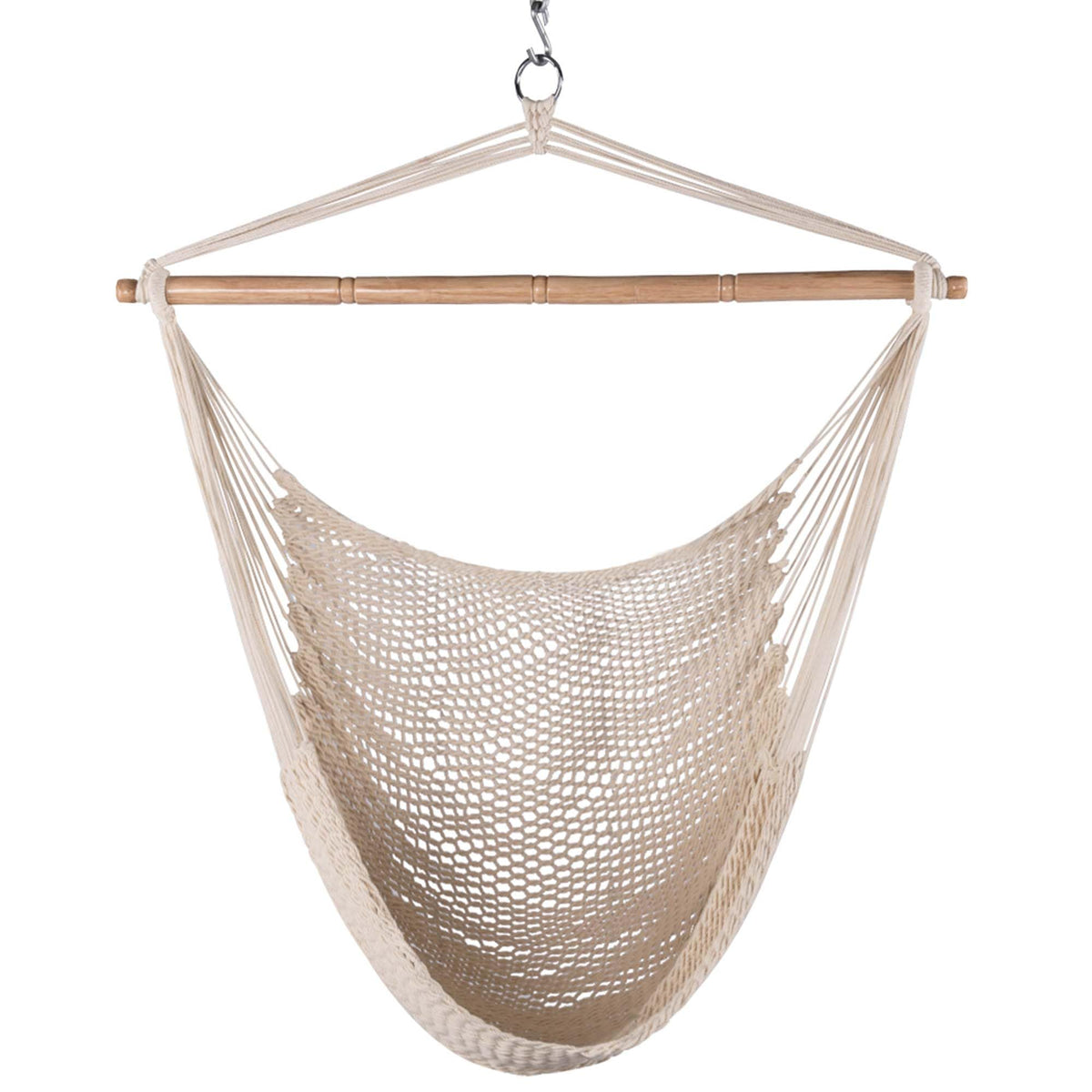 Lazy Daze hammock chair front view showing comfortable seating and breathable weave