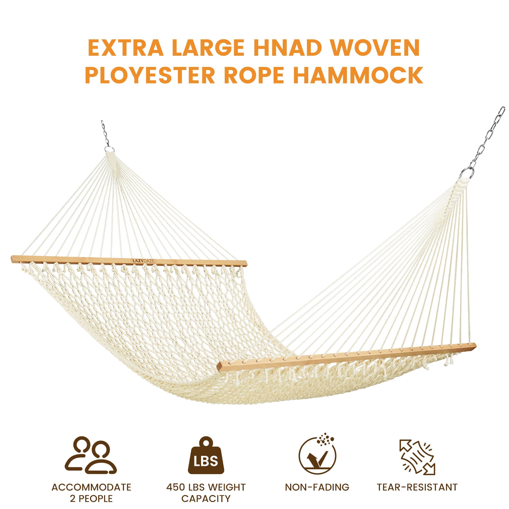 Lazy Daze full hammock set up in a backyard providing comfortable outdoor lounging