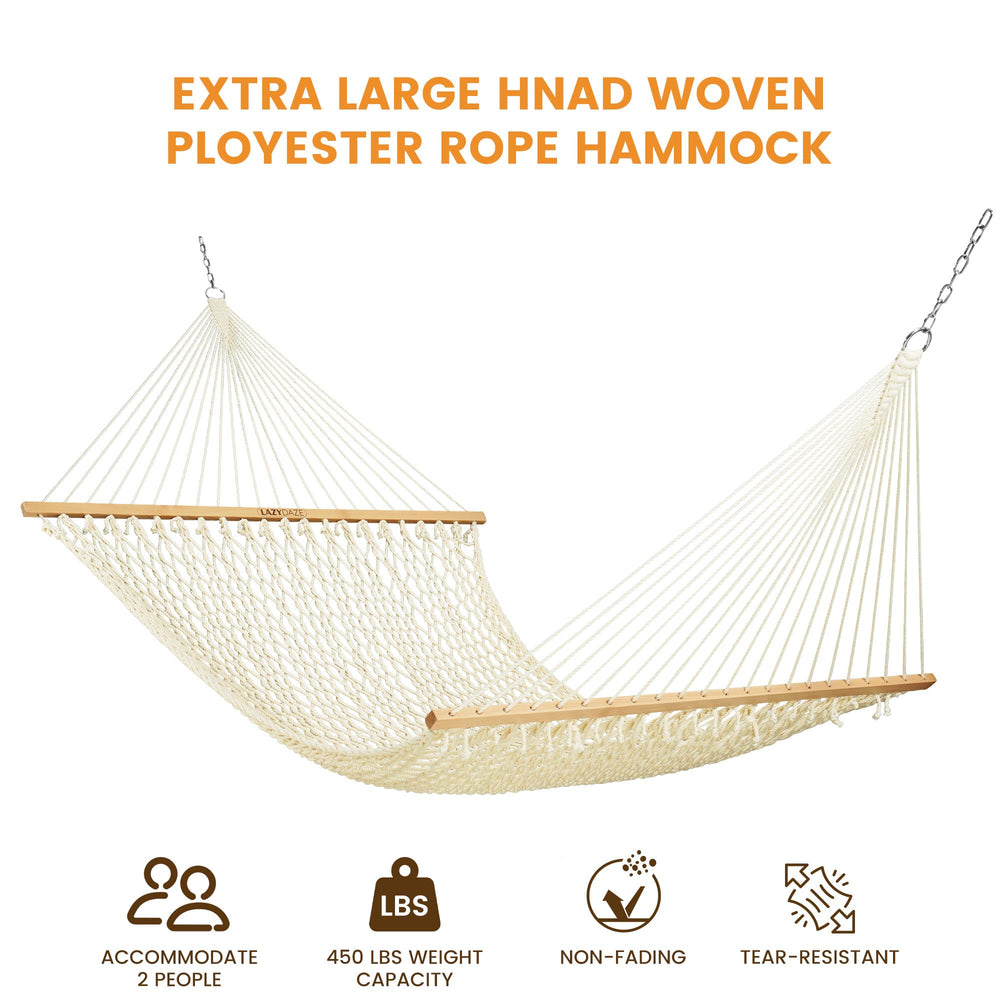 Lazy Daze full hammock set up in a backyard providing comfortable outdoor lounging