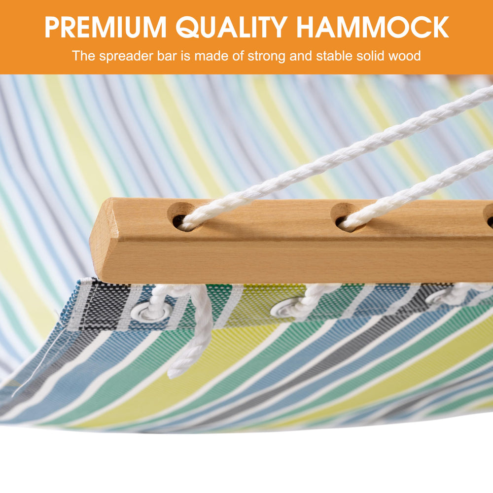 Lazy Daze hammock in use with two people demonstrating roomy comfort and stability