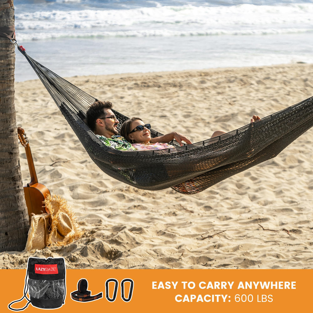 Lazy Daze Hammocks hammock folded in carry bag showing portability and travel convenience
