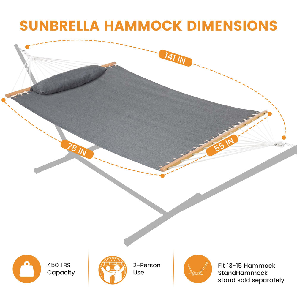 Lazy Daze hammock fabric texture close-up highlighting Sunbrella breathable weave
