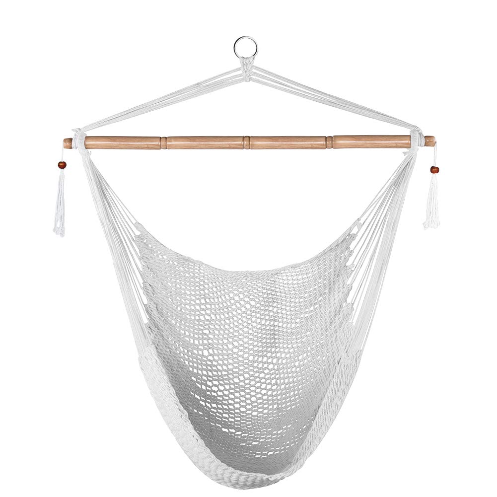 Lazy Daze Hammocks front view showing chair and spreader bar, comfortable seating