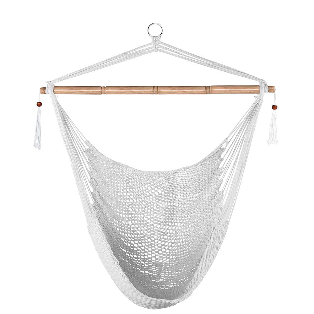 Lazy Daze Hammocks front view showing chair and spreader bar, comfortable seating