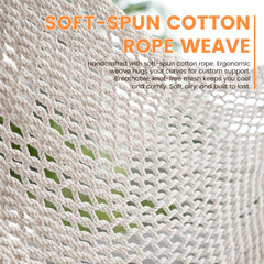 Lazy Daze Hammocks detailed cotton rope weave, breathable and soft texture