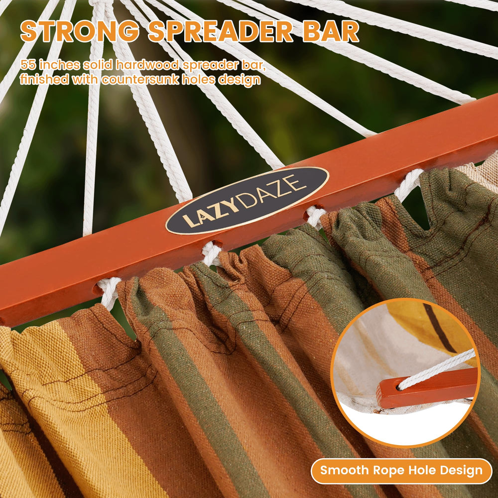 Lazy Daze handcrafted twisted ropes providing strong support and long-lasting performance