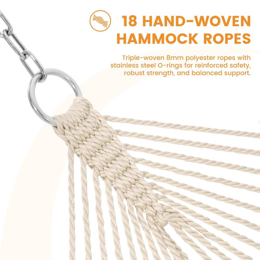 Lazy Daze chains and carabiners included, adjustable hanging for secure installation