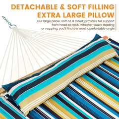Lazy Daze Hammocks 55-inch hardwood spreader bar detail showing FSC-certified wood and sturdy finish