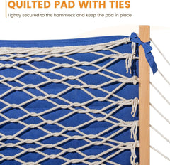 Lazy Daze Hammocks pillow detail illustrating neck support and portability