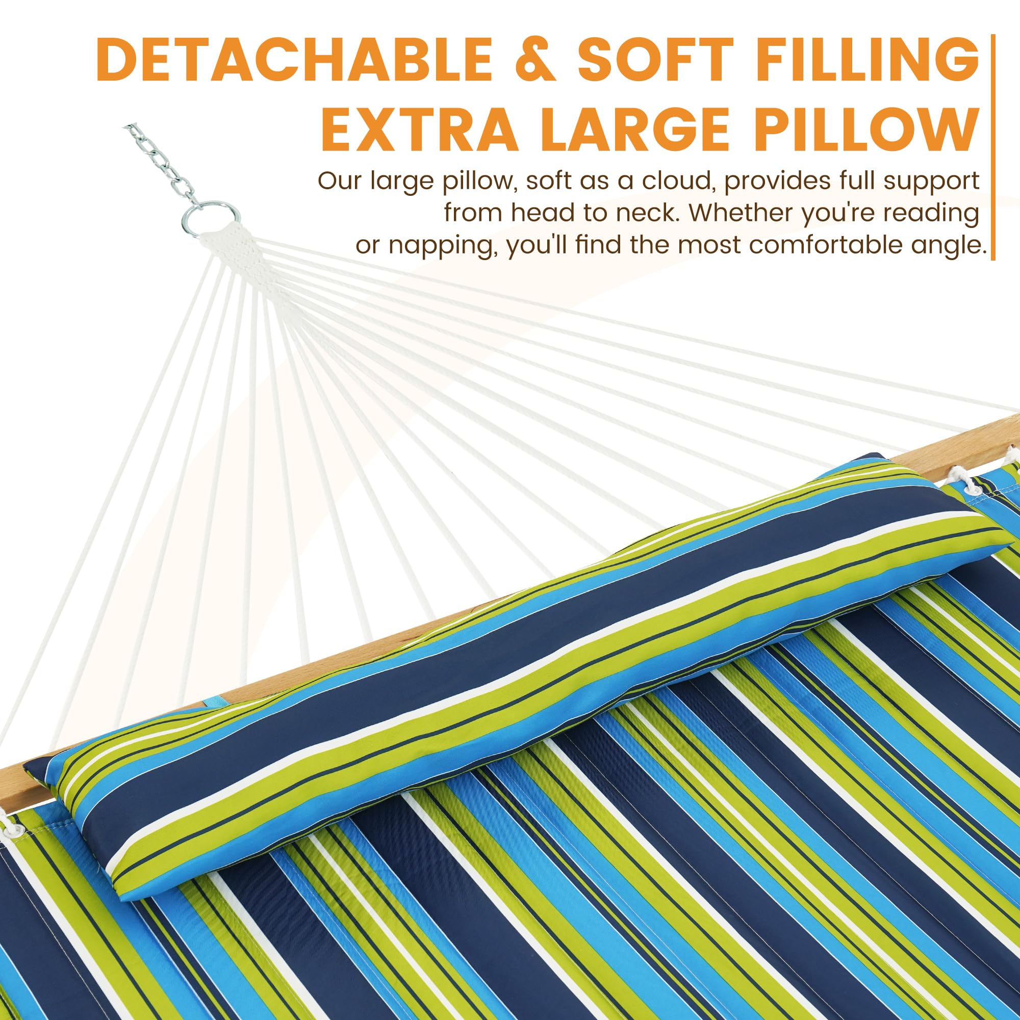 Lazy Daze close-up of quilted polyester bed illustrating soft cushioning benefit
