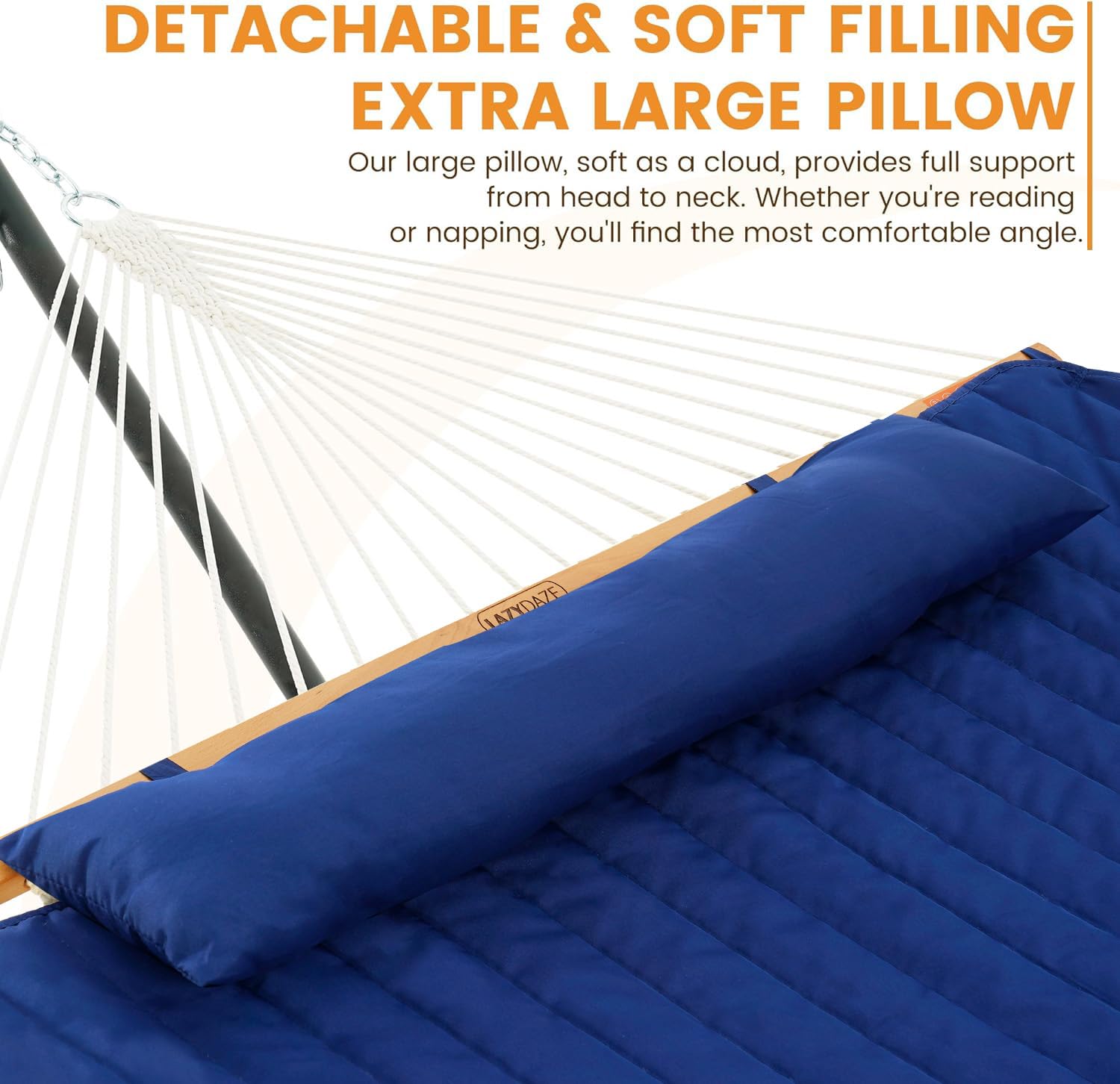 Lazy Daze Hammocks close-up of quilted texture offering soft support