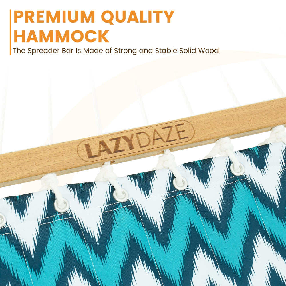 Lazy Daze handwoven ropes and thick end cords detail demonstrating balanced strength and secure hanging