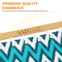 Lazy Daze handwoven ropes and thick end cords detail demonstrating balanced strength and secure hanging